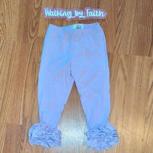 Lavender Ruffle Kids Leggings